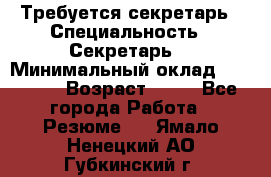 Требуется секретарь › Специальность ­ Секретарь  › Минимальный оклад ­ 38 500 › Возраст ­ 20 - Все города Работа » Резюме   . Ямало-Ненецкий АО,Губкинский г.